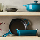 LE CREUSET CAST IRON DEEP TEAL SKILLET