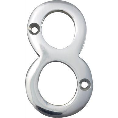 SECURIT CHROME NUMERAL NO.8 75MM
