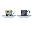 MIKASA X SARAH ARNETT ESPRESSO CUP & SAUCERS SET OF 2 85ML