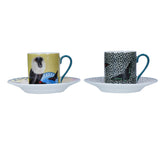 MIKASA X SARAH ARNETT ESPRESSO CUP & SAUCERS SET OF 2 85ML