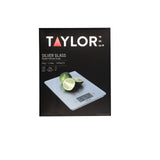 TAYLOR PRO GLASS DIGITAL SILVER KITCHEN SCALES 5KG