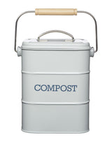 LIVING NOSTALGIA FRENCH GREY COMPOST BIN