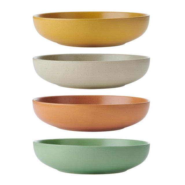 STONEWARE PASTA BOWLS SET OF FOUR 21CM