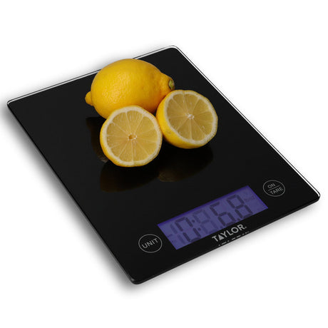 TAYLOR DIGITAL DUAL GLASS KITCHEN SCALES 5KG BLACK