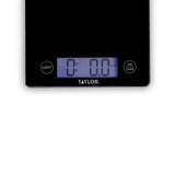 TAYLOR DIGITAL DUAL GLASS KITCHEN SCALES 5KG BLACK