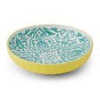 MIKASA YELLOW & BLUE GEOMETRIC STONEWARE BOWL 21CM