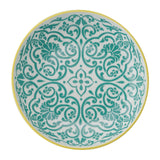 MIKASA YELLOW & BLUE GEOMETRIC STONEWARE BOWL 21CM