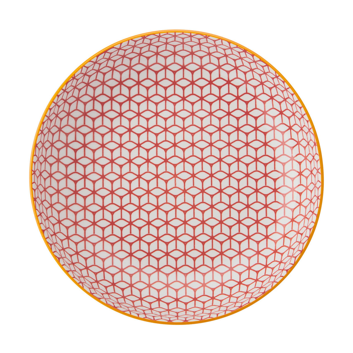 MIKASA GEOMETRIC BLUE STONEWARE BOWL 21CM