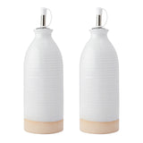 OIL & VINEGAR BOTTLES SET OF 2 CREAM 450ML