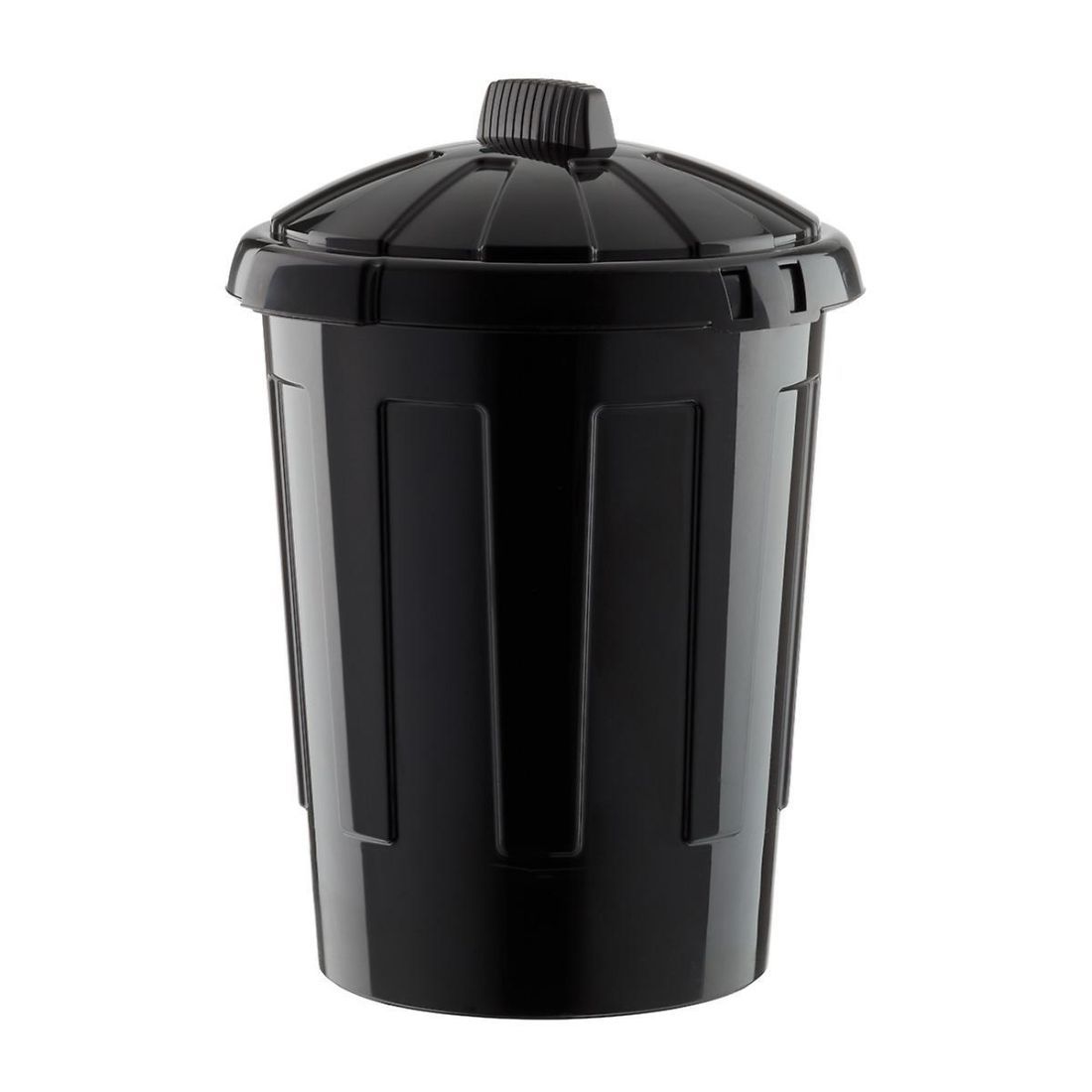 80 Litre Dustbin Black with Lid