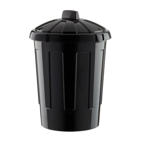 80 Litre Dustbin Black with Lid