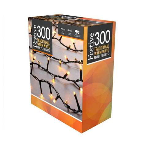 300 TRADITIONAL WARM WHITE FIREFLY LIGHTS