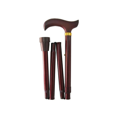 FOUR FOLD WALKING STICK RED CHECK