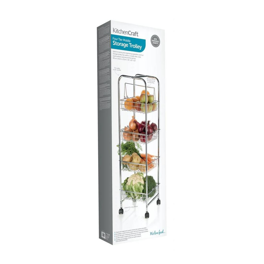 FOUR TIER STORAGE TROLLEY