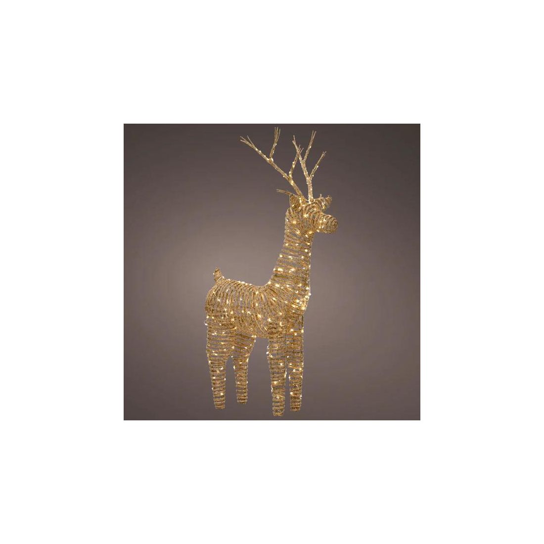 LED WICKER REINDEER WARM WHITE 104CM