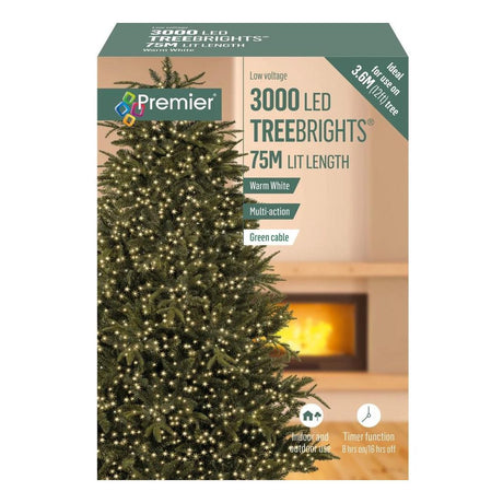 3000 LED TREEBRIGHTS WARM WHITE 75M LIT LENGTH
