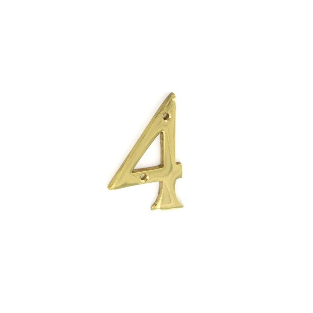 BRASS NUMERAL NO.4 75MM