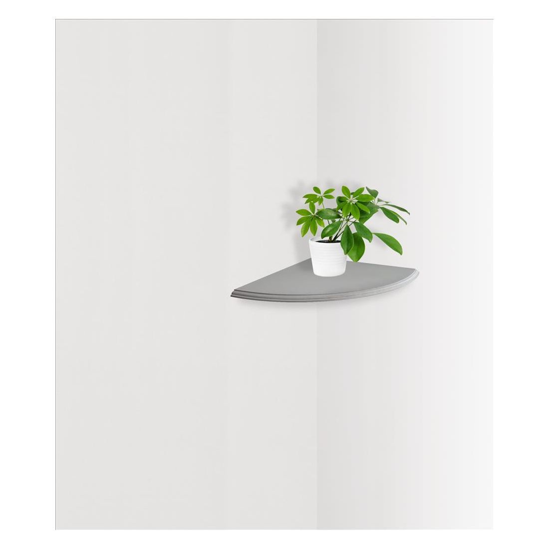 CORNER SHELF KIT GREY 400MM X 400MM X 15MM