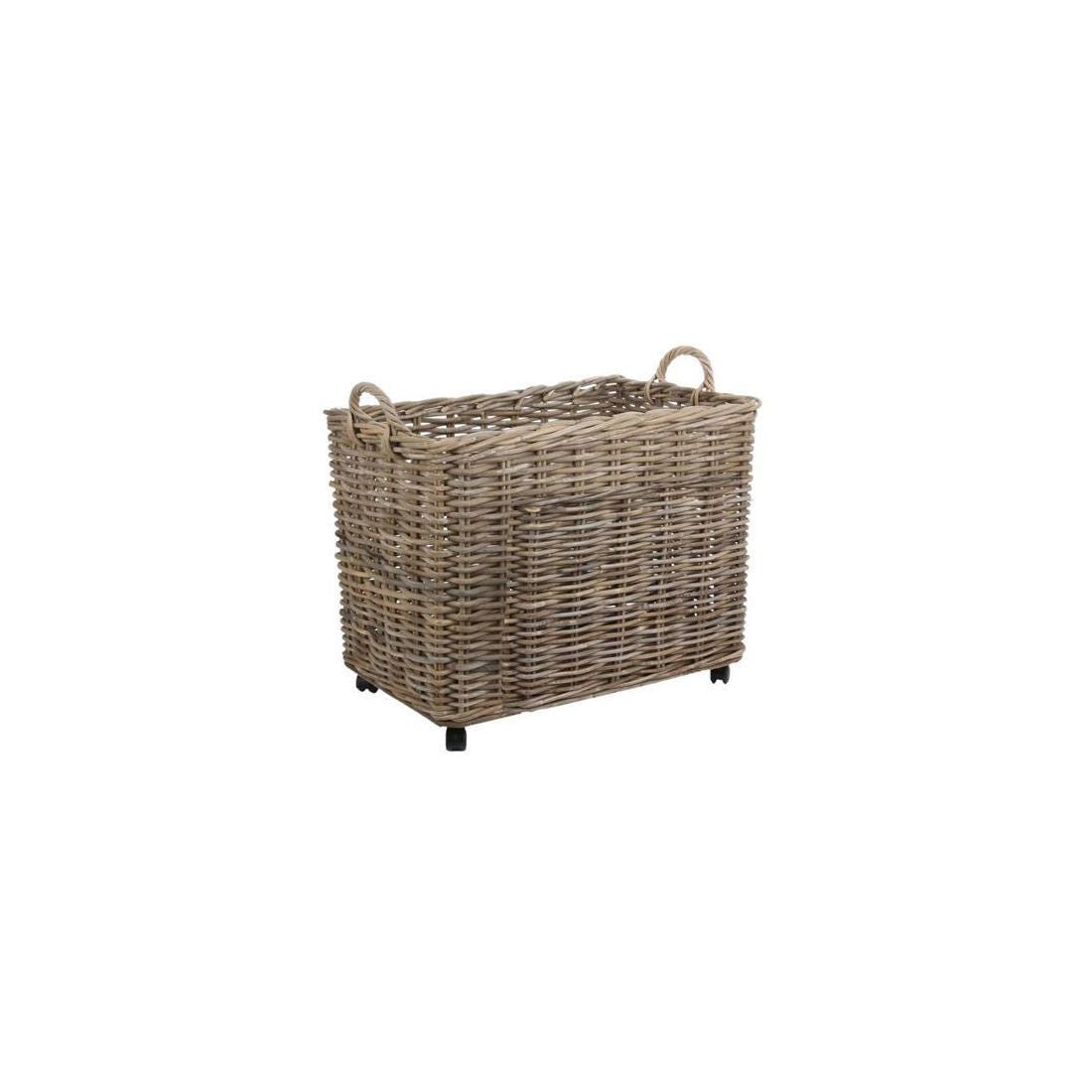 RECTANGULAR STORAGE BASKET MEDIUM ON WHEELS