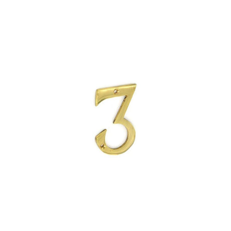 BRASS NUMERAL NO.3 75MM