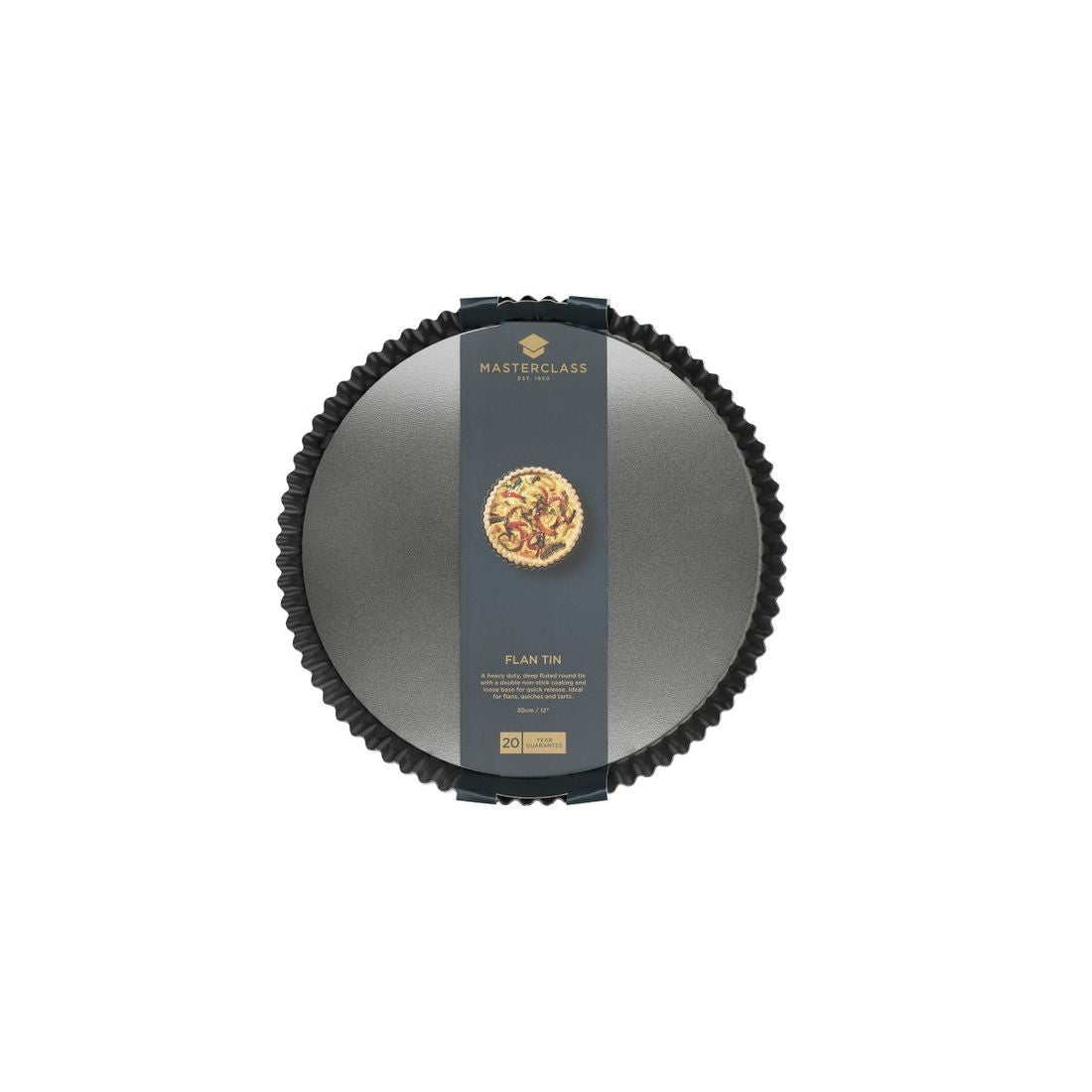 NON-STICK LOOSE BASE FLUTED QUICHE TIN 30CM