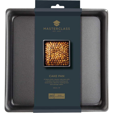 NON-STICK SQUARE LOOSE BASE DEEP CAKE PAN 23CM