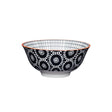 BLACK SWIRL CENTERED CERAMIC BOWL 16CM