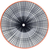 BLACK SWIRL CENTERED CERAMIC BOWL 16CM