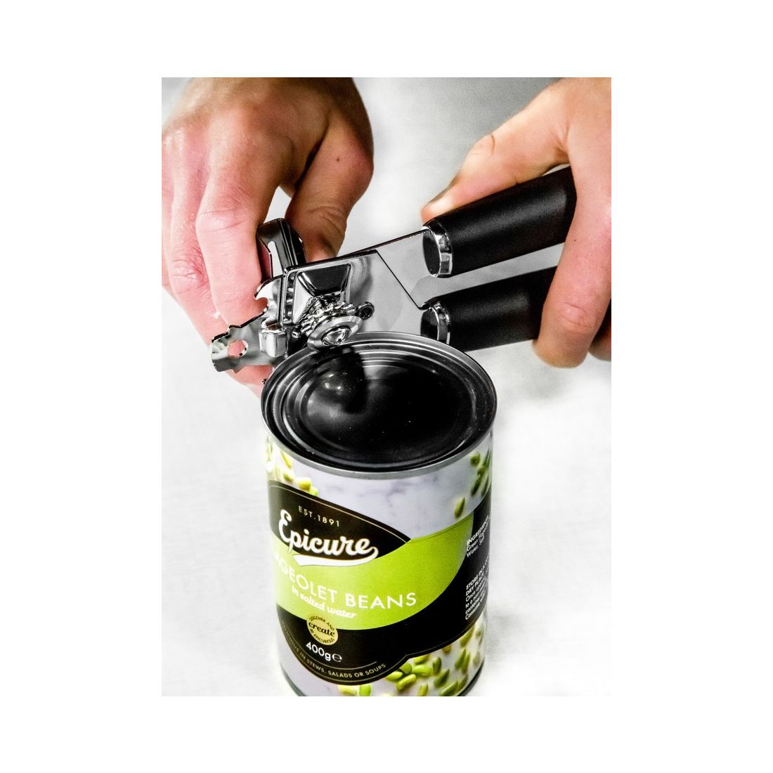 SOFT GRIP STAINLESS STEEL CAN OPENER