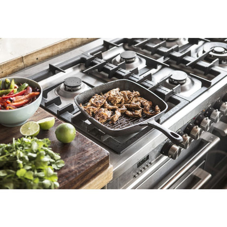 CAST IRON GRILL PAN 22CM x 22CM