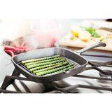 CAST IRON GRILL PAN 22CM x 22CM