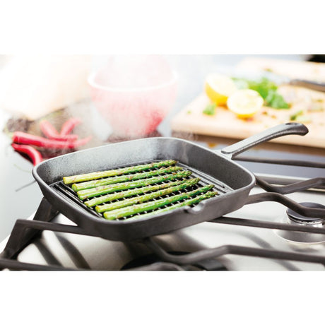 CAST IRON GRILL PAN 22CM x 22CM