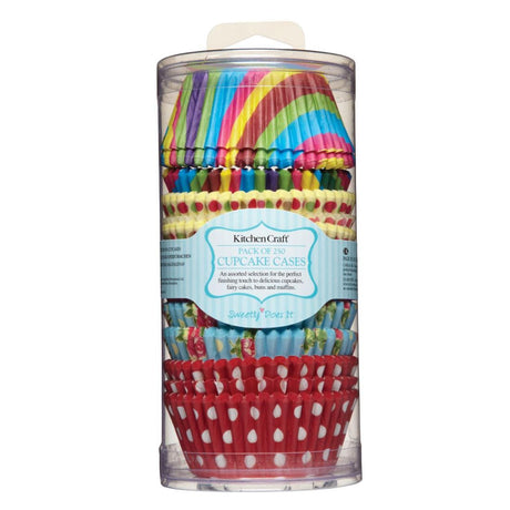 PACK OF 250 ASSORTED PAPER CAKE CASES