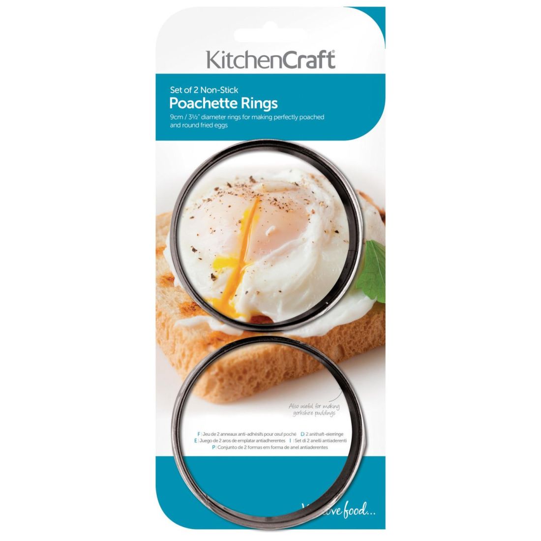 SET OF TWO NON-STICK POACHETTE RINGS
