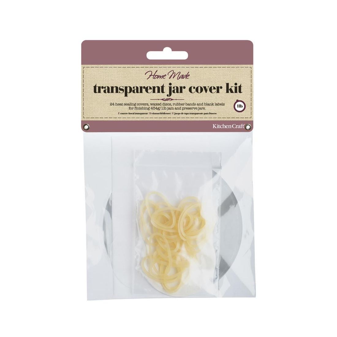 PACK OF 24 JAM JAR COVER KIT 1LBS