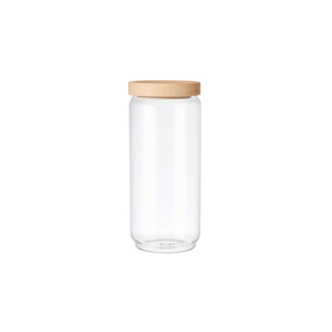 GLASS STORAGE JAR WITH BEECHWOOD LID 1000ML