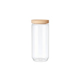 GLASS STORAGE JAR WITH BEECHWOOD LID 1000ML