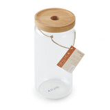 GLASS STORAGE JAR WITH BEECHWOOD LID 1000ML