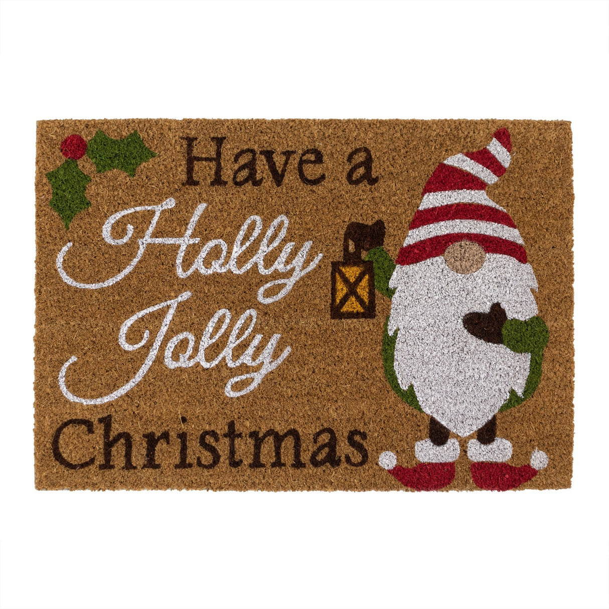 CHRISTMAS COIR DOORMAT GONKS