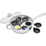 6-HOLE STAINLESS STEEL EGG POACHER 28CM