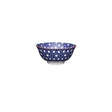 BLUE FLORAL GEOMETRIC PRINT CERAMIC BOWL 16CM