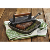 CAST IRON SQUARE GRILL PAN 23CM