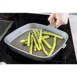 CAST IRON SQUARE GRILL PAN 23CM