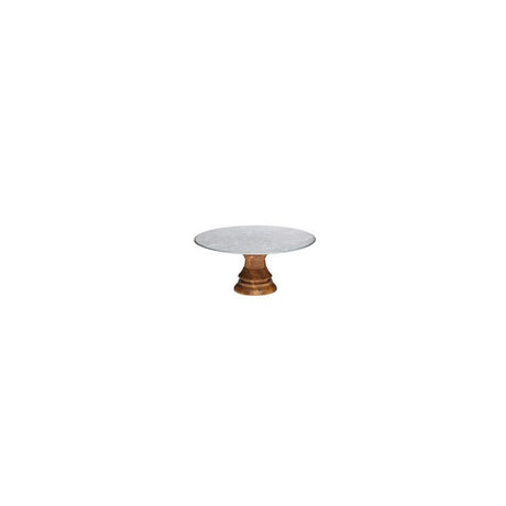 MANGO WOOD FOOTED CAKE STAND
