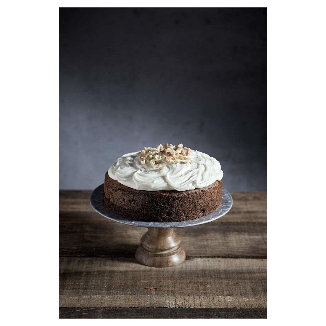 MANGO WOOD FOOTED CAKE STAND