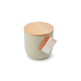 CANNISTER WITH BEECHWOOD LID PUTTY 12CM X 12CM