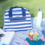 LULWORTH 11.5L BLUE STRIPE HOLDALL STYLE COOL BAG