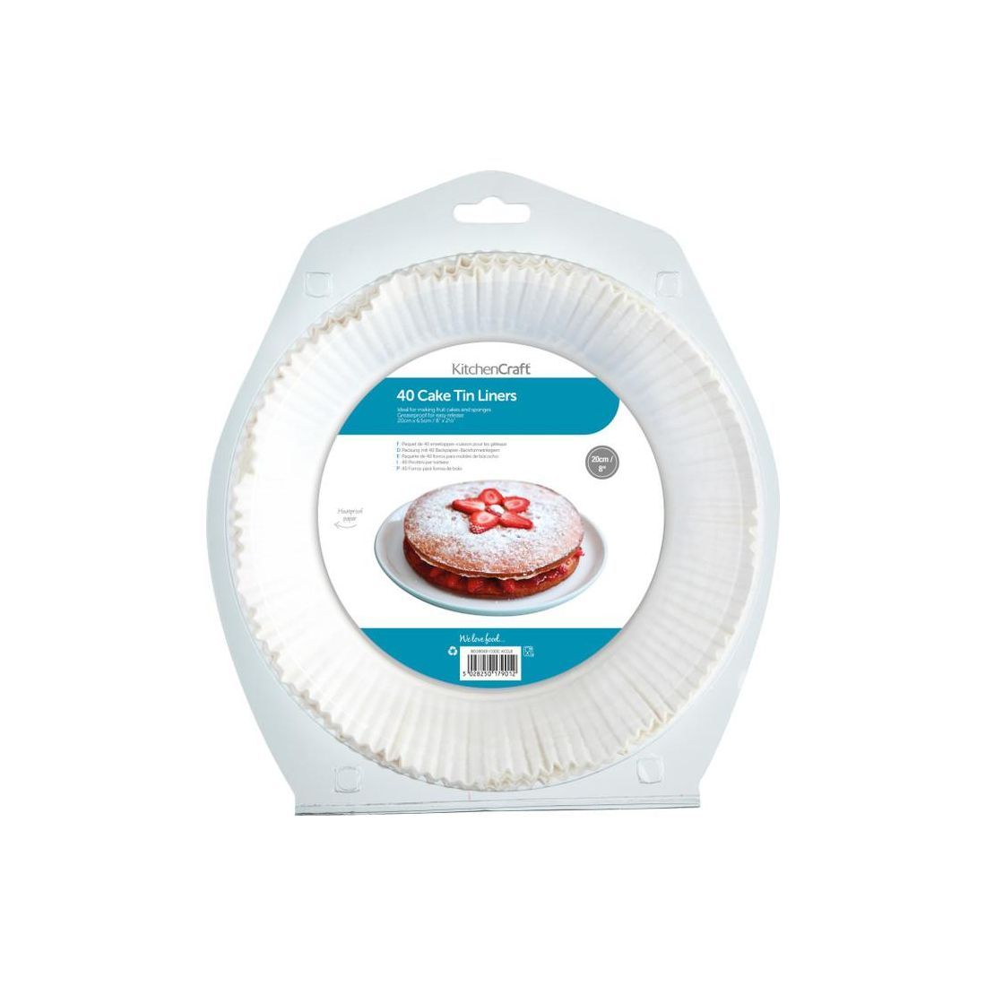 PACK OF 40 CAKE TIN LINERS 21CM
