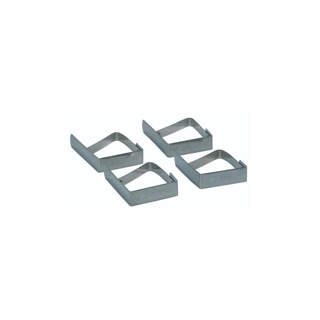 SET OF FOUR STAINLESS STEEL TABLE CLOTH CLIPS