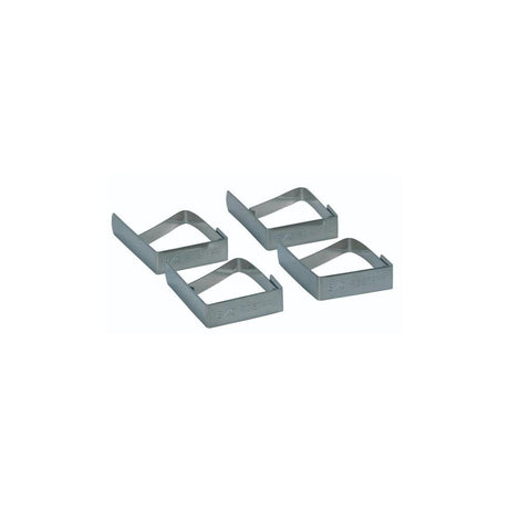 SET OF FOUR STAINLESS STEEL TABLE CLOTH CLIPS